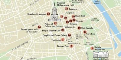 Atrakcije u Varšavi karti