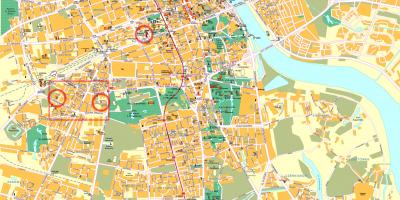 Mapa ulica Varšave i centra grada 