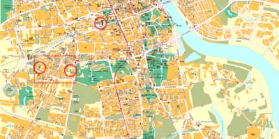 Mapa ulica Varšave, Poljska