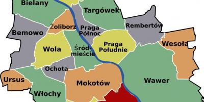 Karta okolice u Varšavi 