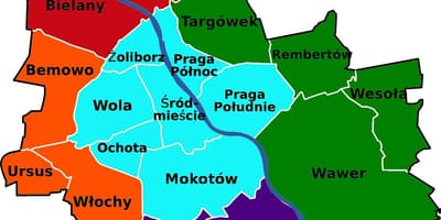 Karta područja u Varšavi 