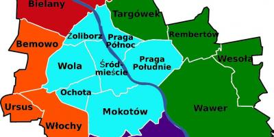 Karta područja u Varšavi 